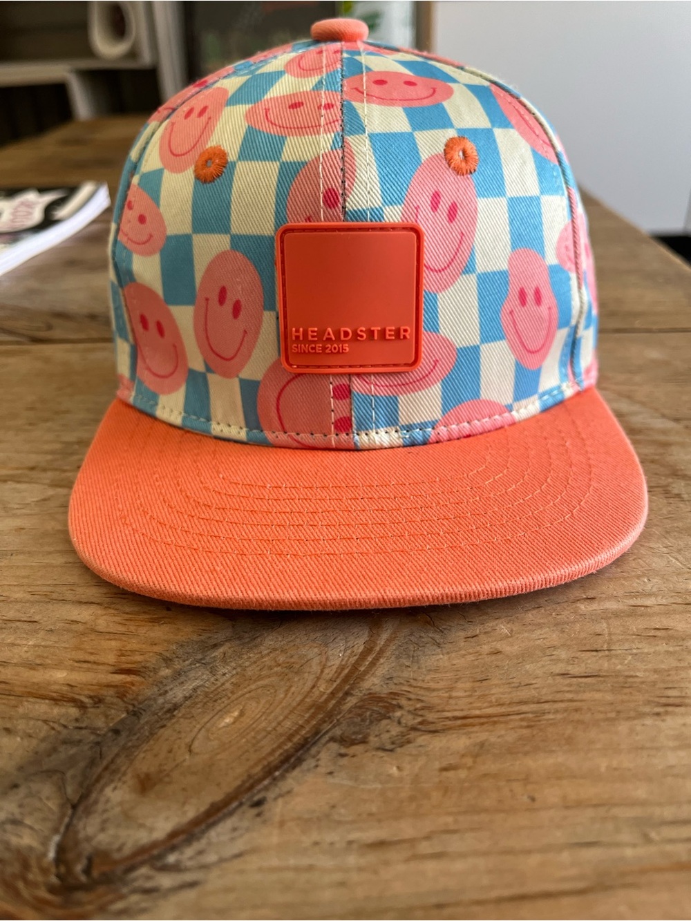 Headster Smiley Check Snapback Hat